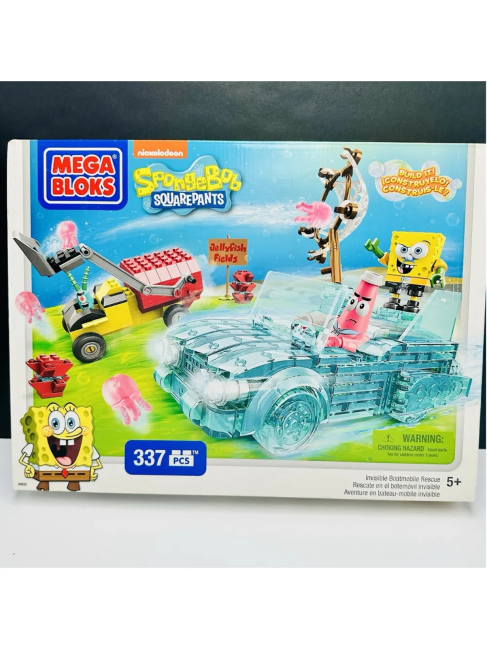 Mega Bloks Spongebob Squarepants Invisible Boatmobile Rescue Boat Sealed Box